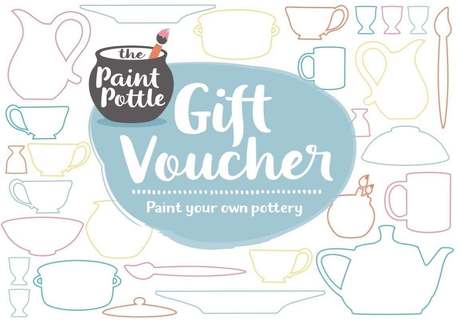 The Paint Pottle gift voucher: paint your own pottery
